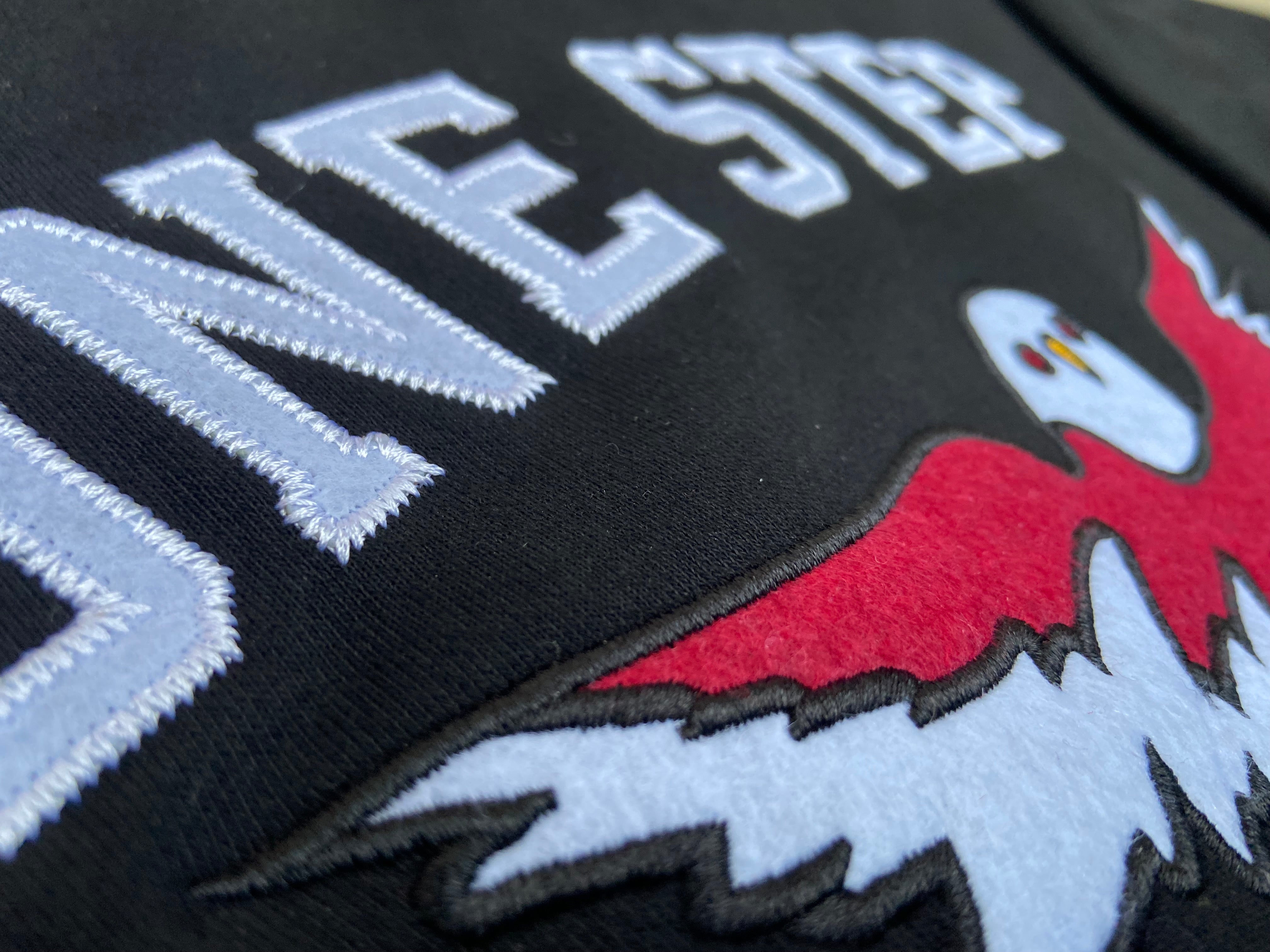Black Appliqué Eagle Crewneck